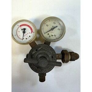 Vintage Victor Equipment Co VTS 60-20 Two Stage Brass Gas Regulator CGA 580